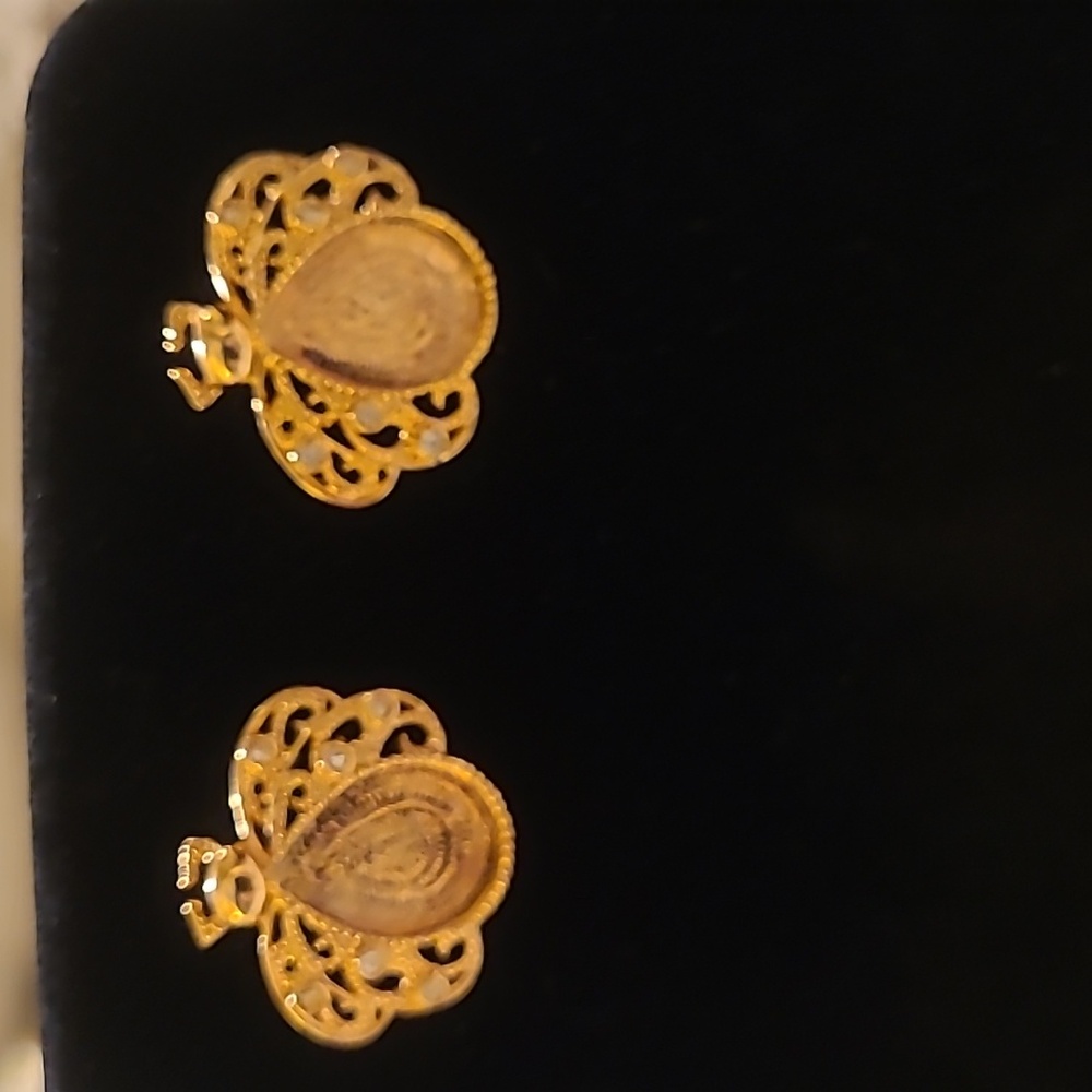 Avon Post Back Gold Color Vintage Earrings